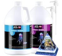 LET'S RESIN Epoxy Resin 2 Gallon Cast Resin with Pump Bubble Free High Gloss Epoxy Kit Crystal Clear Epoxy Hardener for DIY Art Mold Casting Crafts