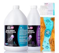 LET'S RESIN EPOXY RESIN Deep Pour Epoxy Resin 1.5 Gallon,2 to 4 Inch Depth Crystal Clear Resin for Flower Preservation,Bubble Free & Low Viscosity Casting Resin for River Table,Resin Art,Crafts