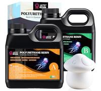 LET'S RESIN Polyurethane Resin, 60oz 2 Part Casting Resin, Fast Cured Resin within 10 Minutes, Ultra Low Viscosity & Low Odor Pourable Liquid Plastic for Casting Models, Prototypes & Other Resin Craft