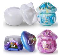LET'S RESIN Silicone Moulds - Mushroom Resin Mould with Lid, Epoxy Moulds for Storage Container, Candle Holder, Candy Jar, Gifts
