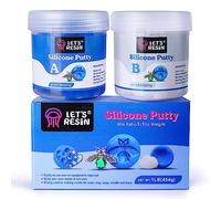 LET'S RESIN Silicone Putty, 1LB/454g Silicone Mould Making Kit, Strong & Flexible, Easy 1:1 Mixing Ratio for Reusable Silicone Moulds, Casting, Resin, Soap & Candle Making