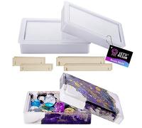 LET'S RESIN Silicone Resin Storage Box Molds, Rectangular, White, Epoxy Molds for Resin Casting, Jewelry, Tarot Cards, Makeup