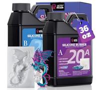 LET'S RESIN Silicone Rubber Mold Making Kit 36oz, Flexible & Bubble Free Silicone Mold Making, 20A Translucent & Fast Cure Liquid Silicone for Casting Resin Mold, Soap Mold, Candle Mold, 3D Mold