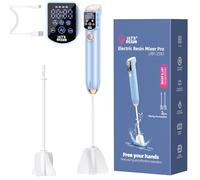 LET'S RESIN Upgraded Resin Mixer Pro, 3-Speed Control Epoxy Mixer with AI Mode & HD Large Screen, Rechargeable Resin Mixer Electric for Epoxy Resin, Resin Casting, Moulds, Soap Making