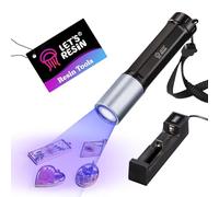 LET'S RESIN UV Light for Resin Curing, Portable Mini 365nm UV Flashlight Black Light, Faster Cure LED Waterproof UV Lamp Rechargeable for Resin Molds, Pet Urine, Dry Stains, Bed Bug