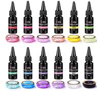 LET'S RESIN UV Resin, 12Colors Ultraviolet Epoxy Resin Clear, Odorless & Low Shrinkage UV Resin Kit for Crafts, Jewelry Making, Decoration(20g Each)