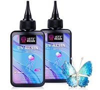LET'S RESIN UV Resin, 200g Crystal Clear Ultraviolet Epoxy Resin, Quick-Curing&Low Shrinkage UV Resin Kit for Crafts, Jewelry Making, Coating&Casting