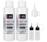 LET'S RESIN White Alcohol Ink Set, 100ml/3.5oz Concentrated Alcohol-Based Resin Pigment Dye for Epoxy Resin Art, Tumblers, Petri Dish