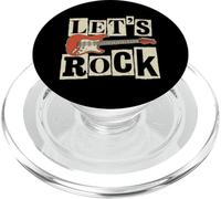 Let's Rock Guitar Player Rock Music Retro Rock N Roll Punk PopSockets PopGrip for MagSafe