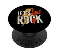 Let's Rock Rock and Roll Heavy Metal Music PopSockets Adhesive PopGrip