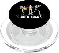 Let's Rock Skeleton Band Music Lover Halloween Guitar Roker PopSockets PopGrip for MagSafe