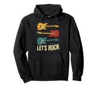 LET'S ROCK Vintage Guitar Pullover Hoodie