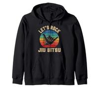 Let's Roll Gi Jiu Jitsu Hand Brazilian BJJ Player Zip Hoodie