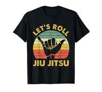 Let's Roll Jiu Jitsu Vintage Sunset Funny Martial Arts BJJ T-Shirt