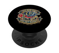 Lets Run Away And Get Married Elopement Couple PopSockets Adhesive PopGrip
