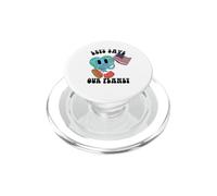 Lets Save Our Planet Earth American Flag Earth Day PopSockets PopGrip for MagSafe