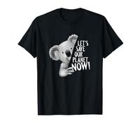 Let's Save Our Planet Now! Climate Protection Koala Art T-Shirt