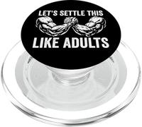 Let's Settle This Like Adults Funny Arm Wrestling PopSockets PopGrip for MagSafe