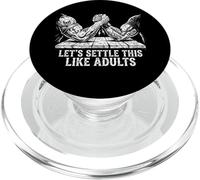 Let's Settle This Like Adults Funny Arm Wrestling PopSockets PopGrip for MagSafe