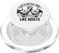 Let's Settle This Like Adults Funny Arm Wrestling PopSockets PopGrip for MagSafe