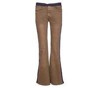 Lets Shop Shop Womens Mid Rise Boot Cut Stretch Jeans Ladies Denim Khaki Elasticated Waist Pant Trouser Bottom Size 8 10 12 14 (10, Navy Waistband)