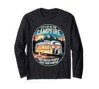 Let's Sit by the Campfire Camper Watching Design Long Sleeve T-Shirt