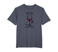 Let's Skip to The Part Where I Get Wine Funny T-Shirt, Men's Big and Tall, Heather Blue, 2X Tall