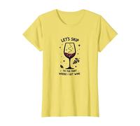 Let's Skip to The Part Where I Get Wine Funny T-Shirt, Women, Lemon, XL