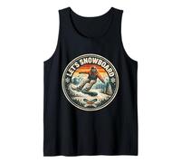 Let's Snowboard Vintage Snowboarding Snowboarder Retro Quote Tank Top