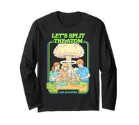 Let's Split The Atom Funny Physics Nuclear Energy Book Cover Long Sleeve T-Shirt