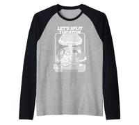 Let's Split The Atom Funny Physics Nuclear Energy Book Cover Raglan Baseball Tee