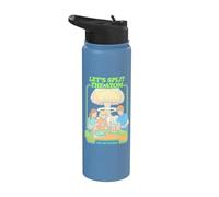 Let's Split The Atom Funny Physics Nuclear Energy Book Cover Stainless Steel Insulated Water Bottle