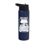 Let's Split The Atom Funny Physics Nuclear Energy Book Cover Stainless Steel Insulated Water Bottle