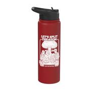 Let's Split The Atom Funny Physics Nuclear Energy Book Cover Stainless Steel Insulated Water Bottle