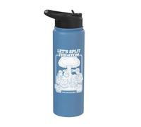 Let's Split The Atom Funny Physics Nuclear Energy Book Cover Stainless Steel Insulated Water Bottle