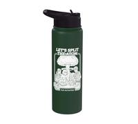 Let's Split The Atom Funny Physics Nuclear Energy Book Cover Stainless Steel Insulated Water Bottle