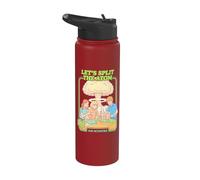 Let's Split The Atom Funny Physics Nuclear Energy Book Cover Stainless Steel Insulated Water Bottle