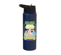 Let's Split The Atom Funny Physics Nuclear Energy Book Cover Stainless Steel Insulated Water Bottle