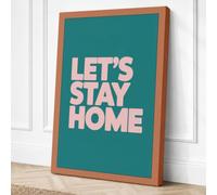 Let's Stay Home Modern Canvas Wall Art Print 36x24 Inch (91 x 61 cm)