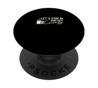 Let's Stay In And Get Cocoazy Funny Cacao Time Cocoa Drinker PopSockets Adhesive PopGrip
