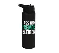 Lets Stay Strangers Funny Dark Humor Stainless Steel Insulated Water Bottle