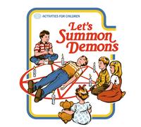 Let's Summon Demons Men's Ringer T-Shirt - White/Navy - M - White/Black