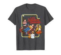 Lets Summon Demons Occult Retro Vintage Funny Adult Humor T-Shirt, Men, Dark Heather Grey, 5X-Large