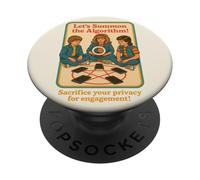 Let's Summon The Algorithm Tech Humor Vintage PopSockets Adhesive PopGrip