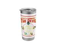 Let's Summon The Devil Pentagram Retro Satanic Dark Humor Stainless Steel Insulated Tumbler
