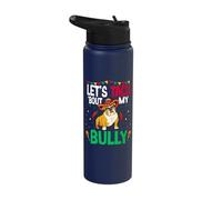 Let's Taco 'Bout My Bully Dog Bulldog Sombrero Cinco De Mayo Stainless Steel Insulated Water Bottle