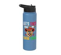 Let's Taco 'Bout My Chow Chow Dog Sombrero Cinco De Mayo Stainless Steel Insulated Water Bottle