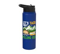 Let's Taco 'Bout Pulling Out Funny Camper Van Camping Stainless Steel Insulated Water Bottle