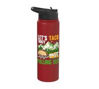 Let's Taco 'Bout Pulling Out Funny Camper Van Camping Stainless Steel Insulated Water Bottle