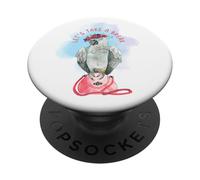 Let's Take a Break - Sleepy African Grey Parrot PopSockets Adhesive PopGrip
